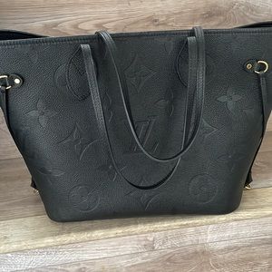Louis Vuitton Neverfull MM Black Empriente No pochette❌sold to FF❌